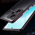 Tok Xiaomi Redmi Note 13 Pro+, Armor Bumper, lencsevédővel, fekete / piros