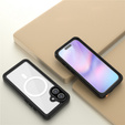 Redpepper tok iPhone 17 készülékhez, IP68 vízálló, MagSafe-hoz, átlátszó, fekete oldallapokkal