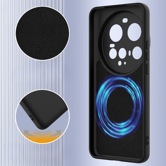 Telefontok a Xiaomi 15 Ultra, Silicone MagSafe, fekete
