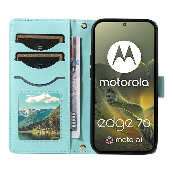 Rhombus Crossbody bőr flip tok Motorola Edge 70 készülékhez