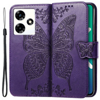 Pattintható tok a Infinix Hot 30 4G, Butterfly, lila