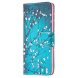 Pattintható tok a OPPO A57 / A57s, Wallet, Sakura, kék