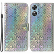 Pattintható tok a Oppo A17, Wallet mandala, szürke
