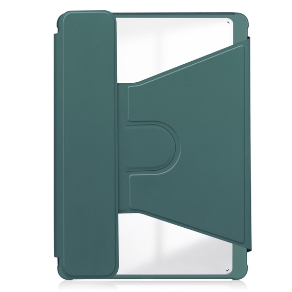 Billentyűzet tok Samsung Galaxy Tab S10 Lite / S10 FE / S9 FE, Rotary 360° Leather, sötétzöld