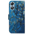 Pattintható tok a Oppo A17, Wallet flowers, kék