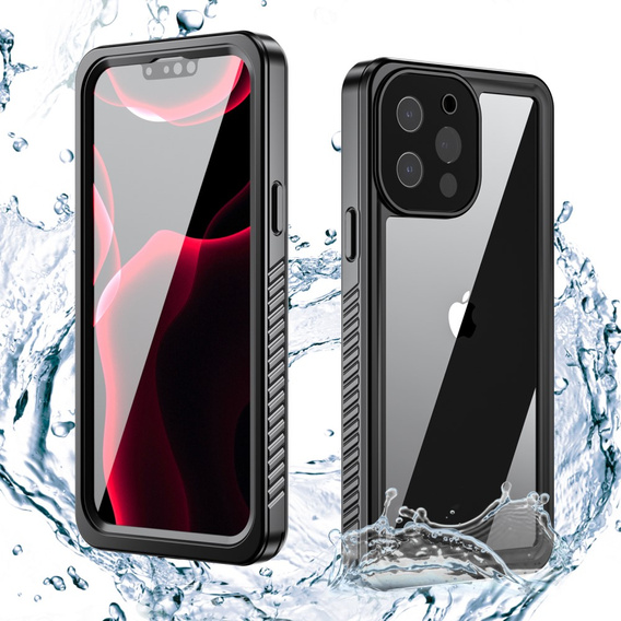 IP68 vízálló tok a iPhone 13 Pro Max, fekete