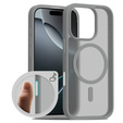 ERBORD MagSafe tok iPhone 16 Pro-hoz, Matte Case, aktív gomb, matt / titánium szürke