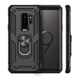 Páncélozott telefontok a Samsung Galaxy S9+ Plus, Nox Case Ring, fekete