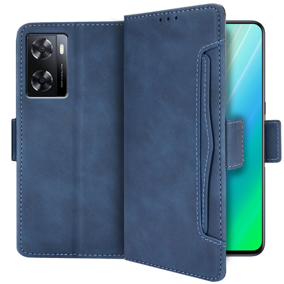 Pattintható tok a Oppo A57s, Card Slot, sötétkék
