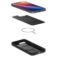 A Spigen tok iPhone 16E, Liquid Air, fekete + 9H edzett üveghez