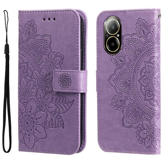 Pattintható tok a Realme C67, Mandala, lila