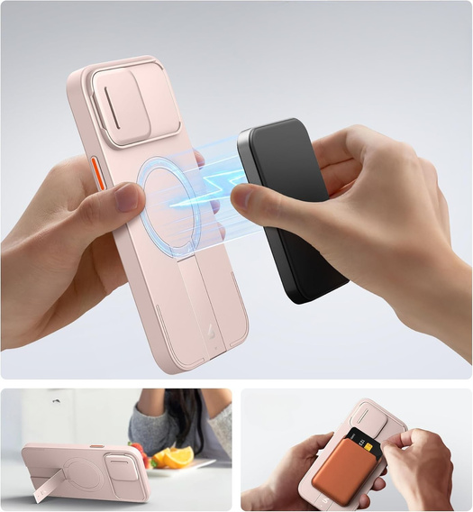 Tok iPhone 13 Pro Max/12 Pro Max Suritch Shockproof készülékhez, Suritch Shockproof, MagSafe, rózsaszín