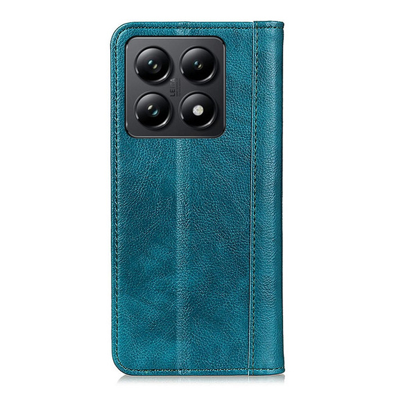 Telefontok a Xiaomi 14T, Wallet Litchi Leather, zöld