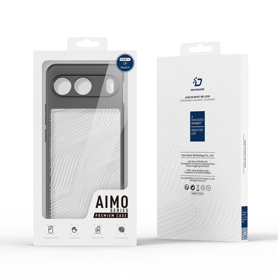 DuxDucis tok OnePlus Nord 4, Aimo case, átlátszó / fekete
