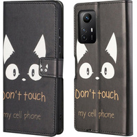 Pattintható tok a Xiaomi Redmi Note 12S, Wallet, don't touch, fekete