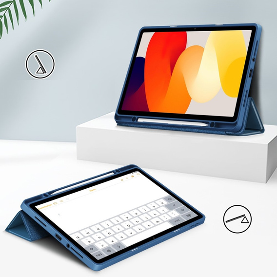 Tok Xiaomi Redmi Pad SE 11", Smartcase Hybrid, tolltartó résszel, kék