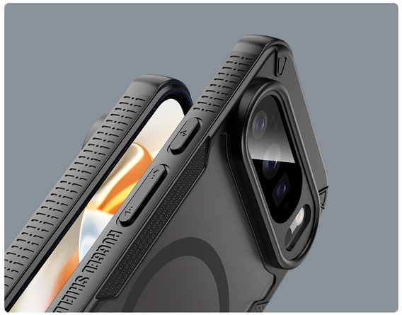 Páncélozott tok a Google Pixel 10 Pro-hoz, MagSafe, matt, fekete