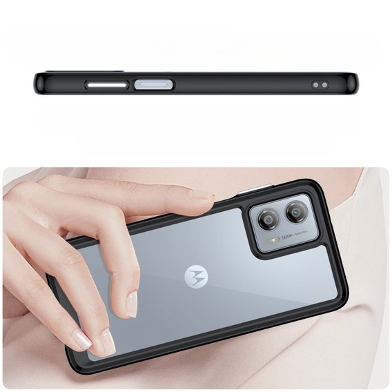 Telefontok a Motorola Moto G53 5G, Fusion Hybrid, átlátszó / fekete