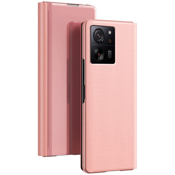 Telefontok a Xiaomi 13T / 13T Pro / Redmi K60 Ultra, Clear View, rózsaszín rose gold