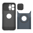 Telefontok a iPhone 15 Pro, ERBORD MagProtect Slide Camera, titánium kék