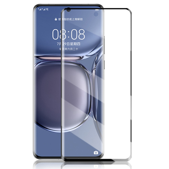 Mocolo Full Glue edzett üveg a következőkhöz Huawei P50 Pro, fekete keret