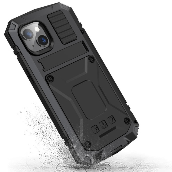 Páncélozott tok a iPhone 14, R-JUST, fekete