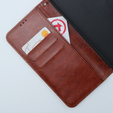 Pattintható tok a Motorola Moto G54 5G, Crazy Horse Wallet, barna