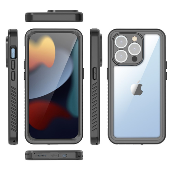 IP68 vízálló tok a iPhone 15 Pro, fekete