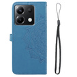 Pattintható tok a Xiaomi Poco X6 5G, Mandala, kék