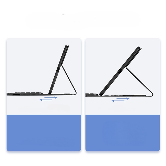 Tok + billentyűzet Samsung Galaxy Tab S9 Ultra, Dux Ducis TouchPad Leather Pen Slot, fekete