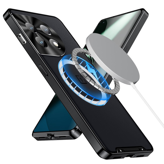 Kameravédő tok OnePlus 11 5G, CamShield MagSafe, átlátszó / fekete