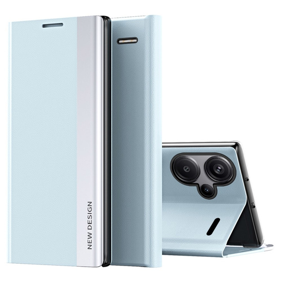 Pattintható tok a Xiaomi Redmi Note 13 Pro+, Side Magnetic, kék