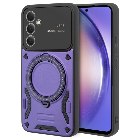 Páncélozott tok Samsung Galaxy A54 5G, CamShield MagSafe, lila