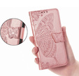 Pattintható tok a Oppo A40 / Oppo A40m, Butterfly, rózsaszín rose gold