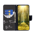 Pattintható tok a Motorola Edge 40 Neo, Wallet, Don't Touch My Phone, fekete