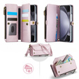 Tok CASEME Samsung Galaxy Z Fold6 5G, RFID Leather Wallet, vállpánttal, rózsaszín