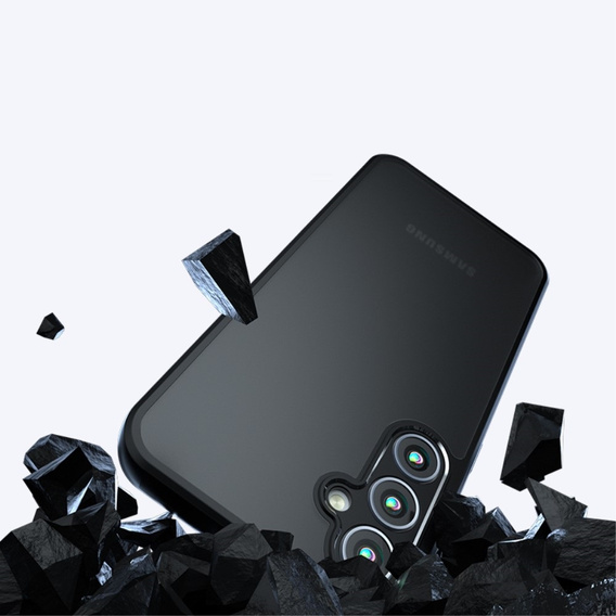 Tok Samsung Galaxy A55 5G, Fusion Hybrid, kameravédelemmel, átlátszó / fekete