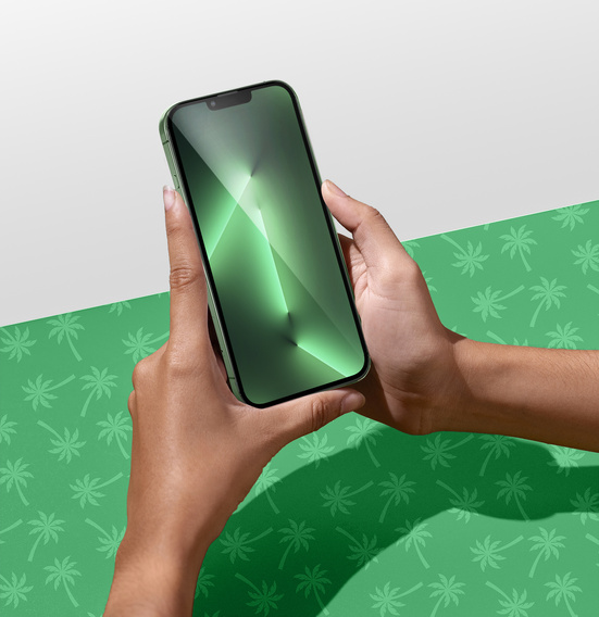 5D Full Glue Smart Palm edzett üveg iPhone 13/13 Pro/16e készülékekhez