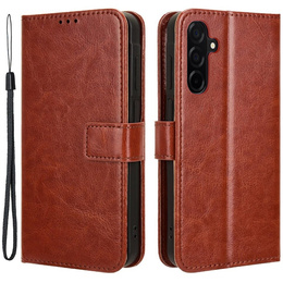Pattintható tok a Samsung Galaxy A26, Crazy Horse Wallet, barna
