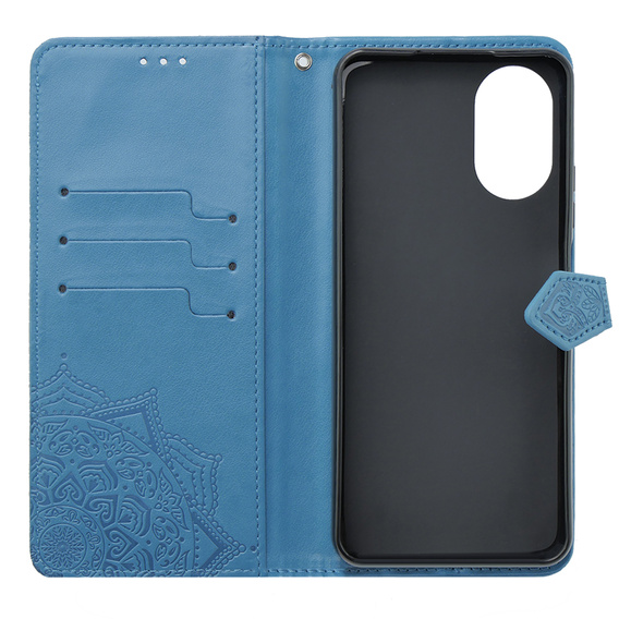 Pattintható tok a Oppo A38 4G / Oppo A18 4G, Mandala, kék