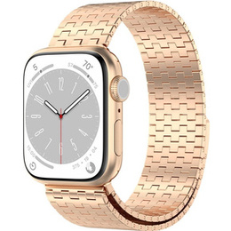 Acél karperec Apple Watch 1/2/3/4/4/5/6/7/8/SE/ULTRA 42/44/45/45/49 MM - rózsaszín rose gold