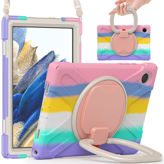 Gyerek tok Samsung Galaxy tab A8 10.5 SM-X200 SM-X205, páncélozott, pánttal, kék