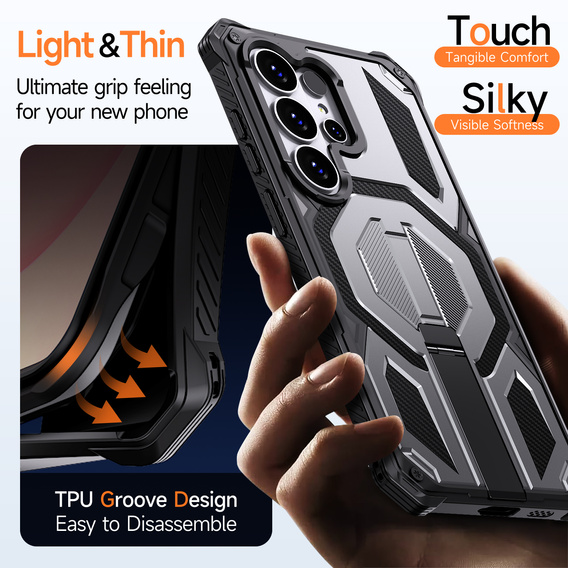 MagSafe-kompatibilis védőtok állvánnyal a Samsung Galaxy S26 Ultra készülékhez