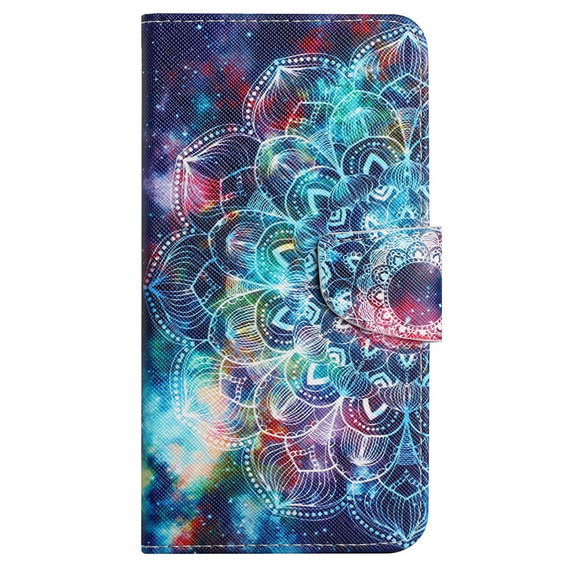 Pattintható tok a Xiaomi Redmi 13C / Poco C65, Wallet, Starry Mandala, kék