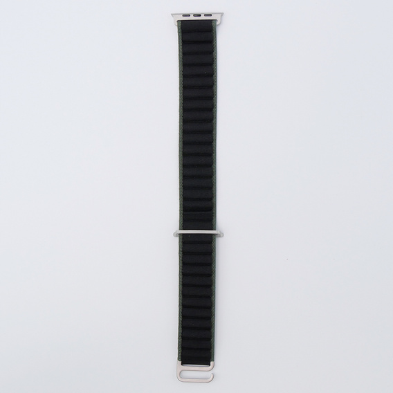 Nylon szíj Apple Watch 1/2/3/4/4/5/6/7/8/SE/ULTRA 42/44/45/45/49mm, zöld  / fekete
