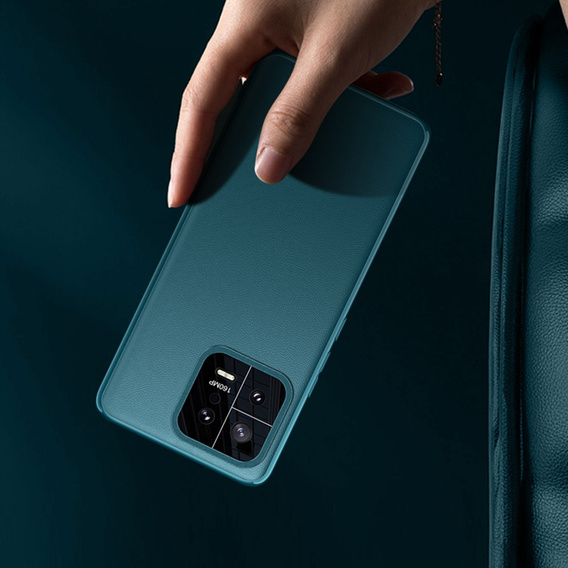 Bőr tok Xiaomi 13, leather hybrid, zöld