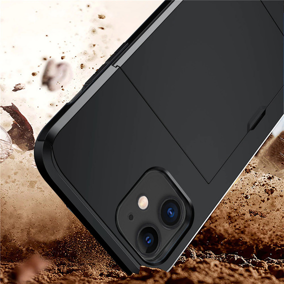 Telefontok a iPhone 11, Sliding Card Holder, fekete