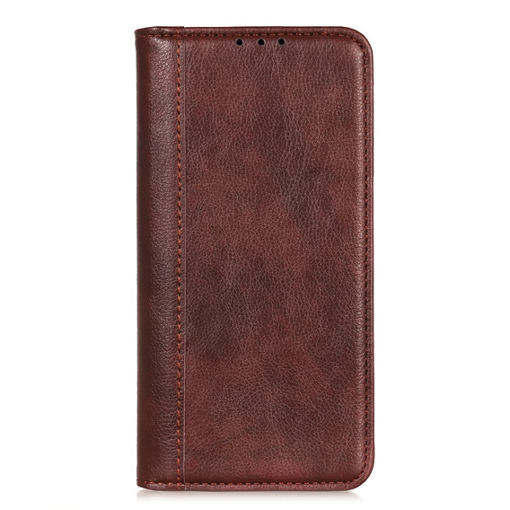 Telefontok a Xiaomi 14T Pro, Wallet Litchi Leather, barna