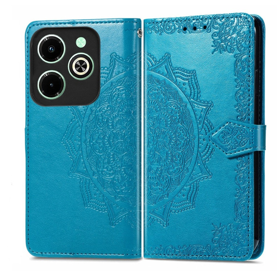 Pattintható tok a Infinix Hot 40i, Mandala, kék