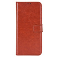 Pattintható tok a Infinix Note 12 5G, Crazy Horse Wallet, barna